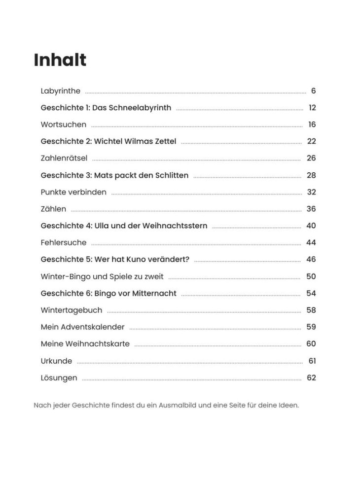 Blick ins Buch: Flo und Lisa gegen die Langeweile – Winterzeit, Seite 1