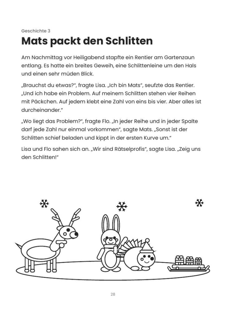 Blick ins Buch: Flo und Lisa gegen die Langeweile – Winterzeit, Seite 3