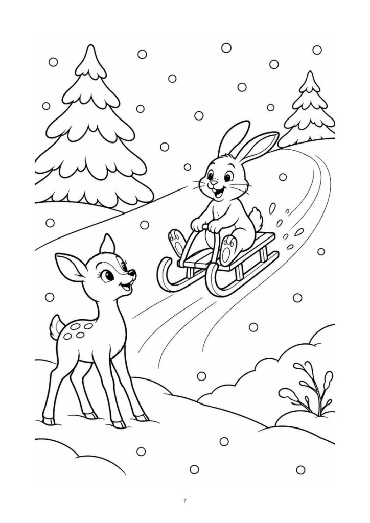 Blick ins Buch: Durch den Schnee mit Fuchs, Hase und Reh, Seite 3