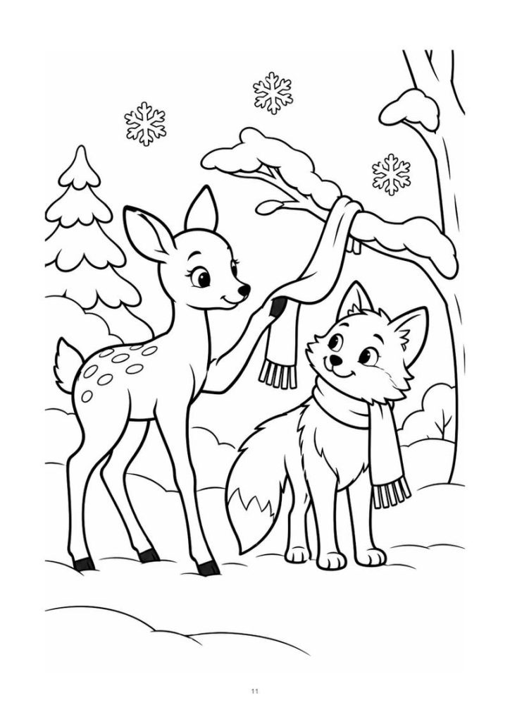 Blick ins Buch: Durch den Schnee mit Fuchs, Hase und Reh, Seite 4