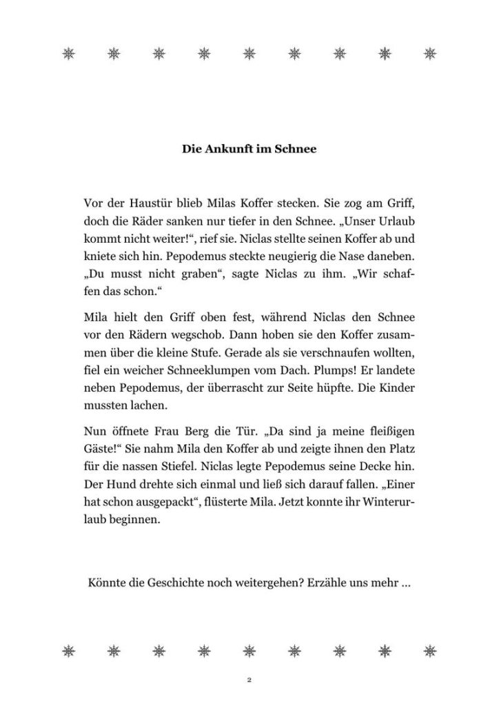 Blick ins Buch: Pepodemus und die Kinder – im Winterurlaub, Seite 1