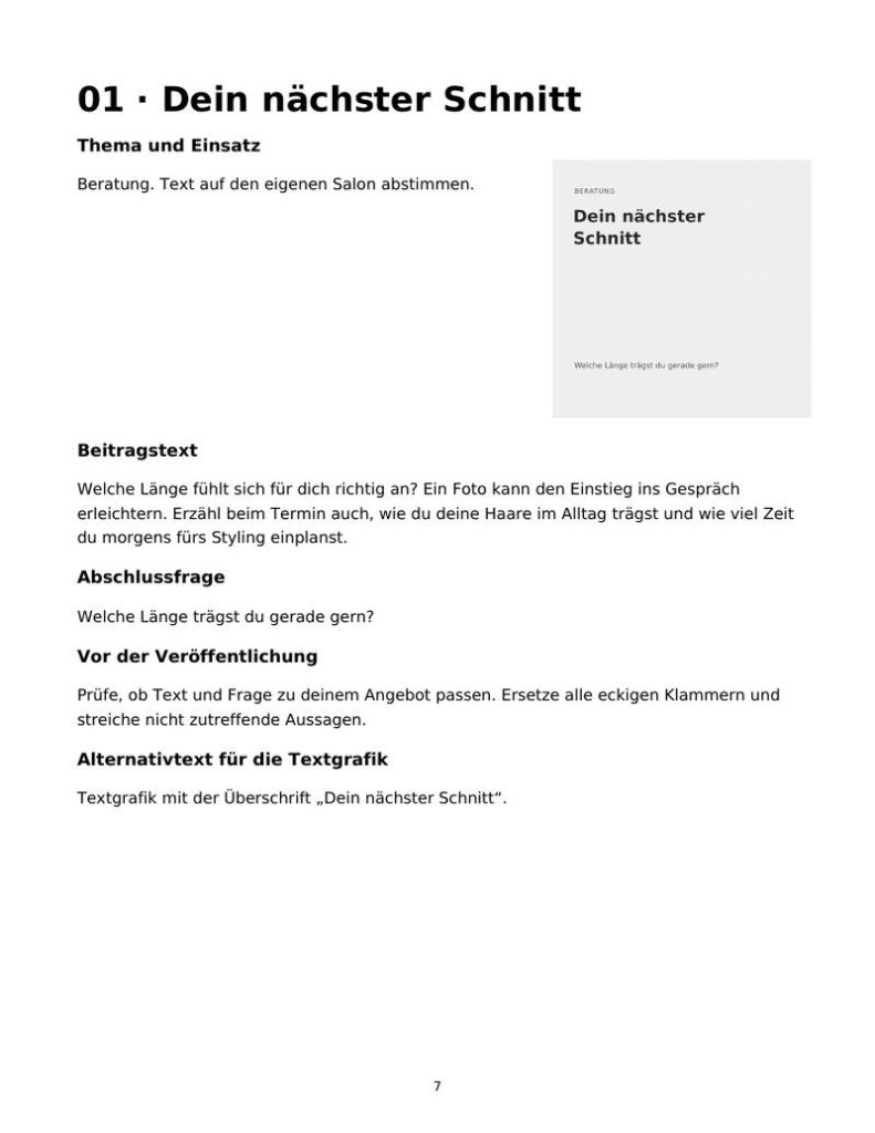 Blick ins Buch: Social Media mit KI für Friseursalons, Seite 3